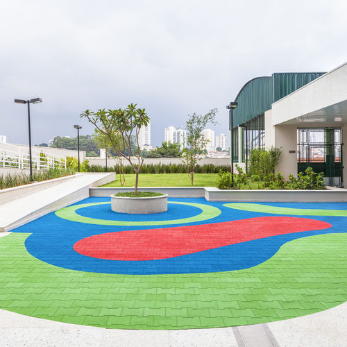 EPDM地面材料 - IMPACT SOFT - DOUBLE T - RECYCLED RUBBER OR EPDM - AUBICON - RUBBER FLOORING AND INSULATION MATS - 橡胶 / 用于室外 / 游乐场