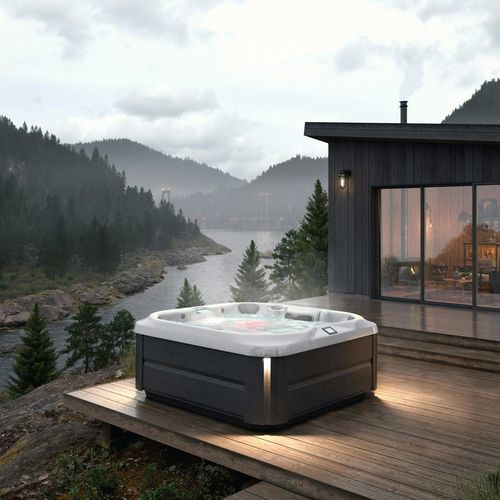地上水疗浴缸 - J-345&trade; - JACUZZI - 正方形 / 7人座 / 丙烯塑料