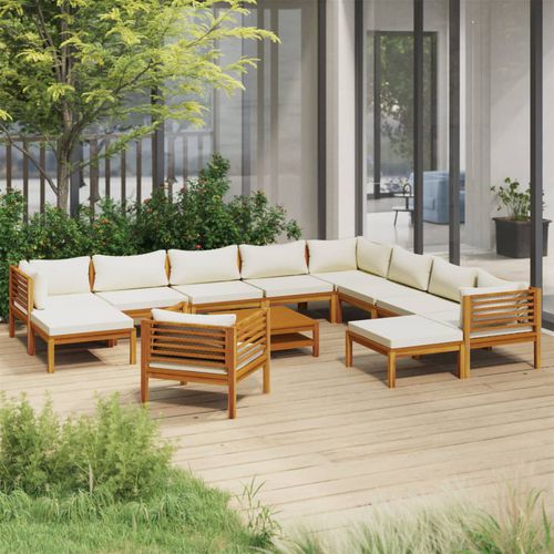 现代风格花园客厅家具 - vidaXL 12-tlg : 3086943 - desayo - 刺槐木 / 实木 / 油浸木材