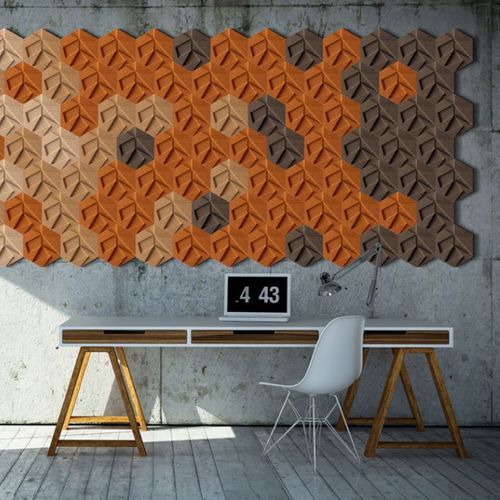 室内墙面材料 - HEXAGON - Muratto - 软木 / 3D / 三维效果