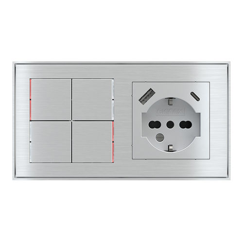 智能家居设备开关 - EK-E12-TP | EK-PWS-IT-USB - ekinex® - 用于卷帘百叶窗 / 用于遮光帘 / 用于通风
