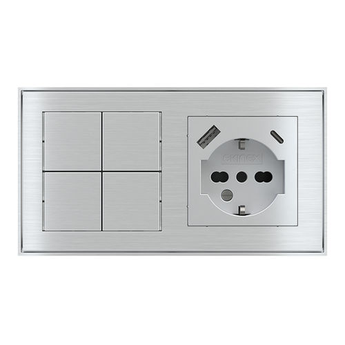 智能家居设备开关 - EK-E22-TP | EK-PWS-IT-USB - ekinex® - 用于卷帘百叶窗 / 用于遮光帘 / 按钮式开关