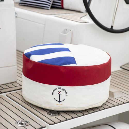 现代风格坐墩 - Solo French Navy - 727 sailbags - 布料 / PVC / 再生帆布