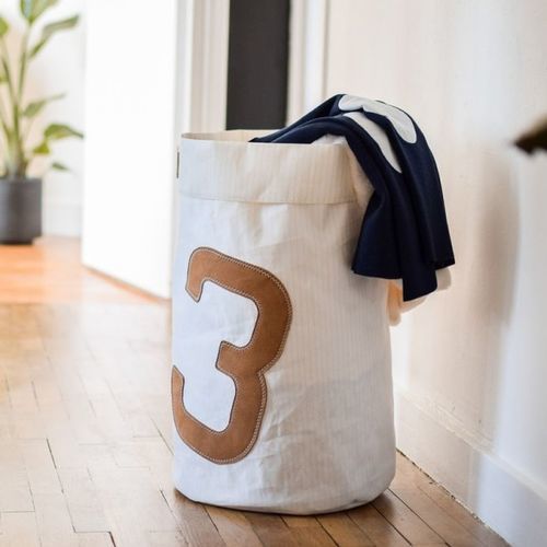 皮质洗衣篮 - Camel  - 727 sailbags - 布料 / 再生帆布