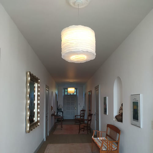 吊灯 - MILLEFEUILLE &Oslash;50CM / MFSUSP50 - JeanLuc Mare luminaires - 纸质 / 现代风格 / 有线