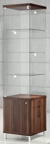 现代风格玻璃柜 - Q/45M - Castellani.it srl - 带脚 / 玻璃 / 木质