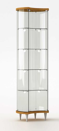现代风格玻璃柜 - 203/ML - Castellani.it srl - 带脚 / 玻璃 / 栎木