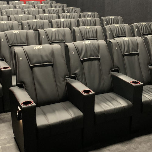 皮质影院椅 - ESPACE - Cinearredo Italia - 家庭影院 / 黑色 / 红色