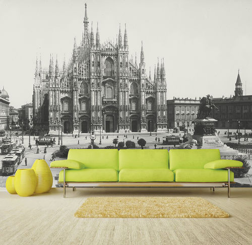 现代风格墙纸 - MILANO – PIAZZA DUOMO - Skinwall - 布料 / 乙烯基 / 自然图案
