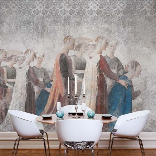 现代风格墙纸 - PIERO DELLA FRANCESCA - Skinwall - 布料 / 乙烯基 / 缎纹