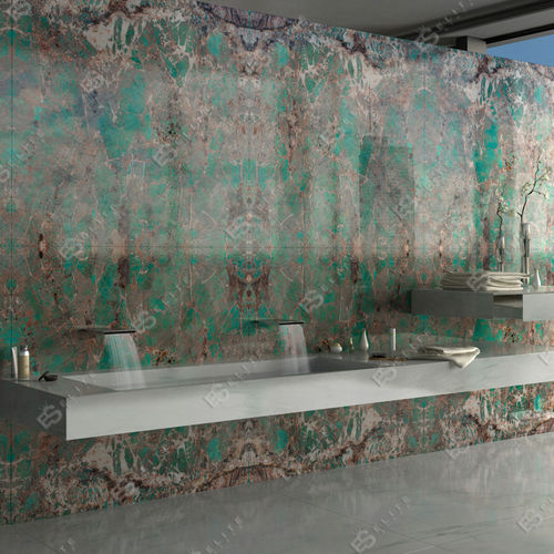 石材瓷砖 - INTERIORS : BAGNO AMAZZONITE - Elite Stone - 室内 / 墙面 / 长方形
