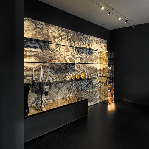 背光瓷砖 - CORAL BLACK LIVING UNIT - Elite Stone - 缟玛瑙 / 抛光 / 室内