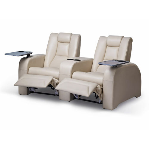 皮质影院椅 - ROYAL VIP RECLINER LS-811 - Leadcom Seating - 米色 / 带头枕 / 带脚凳