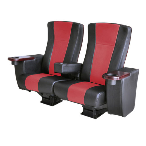 皮质影院椅 - ULTIMATE ROCKER LS-10602 - Leadcom Seating - 红色 / 黑色 / 带头枕