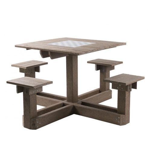 户外国际象棋桌 - Tertúlia - Quadrado - Extruplas - 现代风格 / 用于城市 / 再生塑料