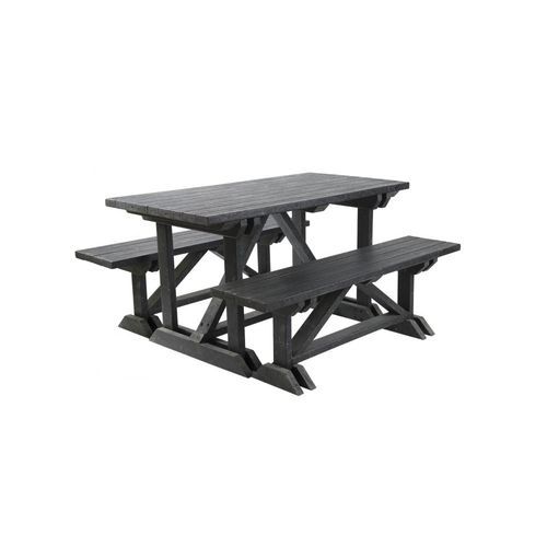 现代风格野餐桌 - Jardim - Extruplas - 再生塑料 / 塑料桌脚 / 带回收材料底座