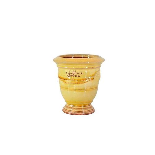 现代风格花瓶 - Anduze - Poterie de la Madeleine - 釉面陶瓷 / 手工 / 黄色