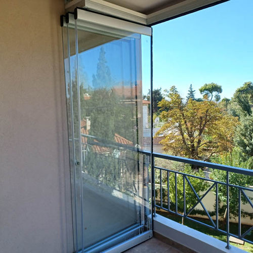铝制窗户 - IN KIFISSIA - Atrio Glass Doors - 折叠 / 双层玻璃 / 双叶