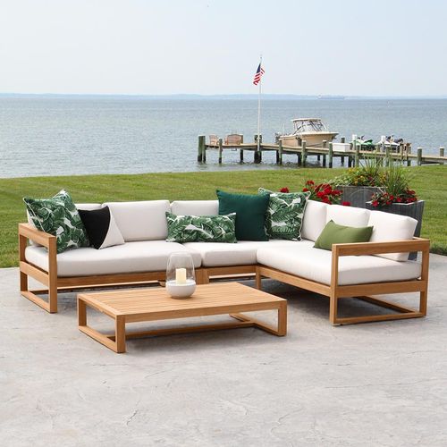 转角沙发 - CASITA : 9082 - COUNTRY CASUAL TEAK - 现代风格 / 花园 / 布料