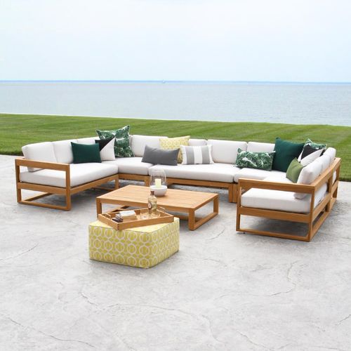 转角沙发 - CASITA : 9084 - COUNTRY CASUAL TEAK - 现代风格 / 花园 / 布料