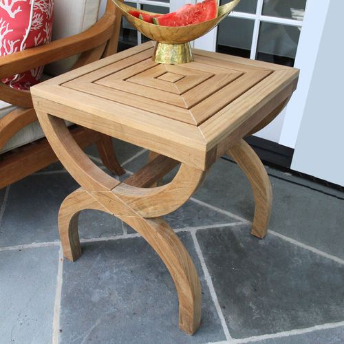 现代风格边桌 - FIORI® : 9812 - COUNTRY CASUAL TEAK - 柚木 / 正方形 / 家用