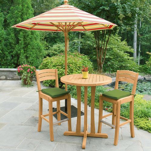 现代风格高脚桌 - SHOREHAM : 7326 - COUNTRY CASUAL TEAK - 柚木 / 圆形 / 环保