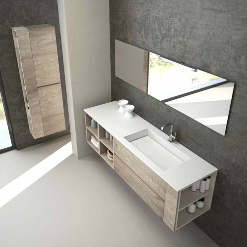 双台盆柜 - SHERWOOD COMP 01 - NOVEL BATHROOM FURNITURE - 壁挂 / 漆木 / 木制贴皮