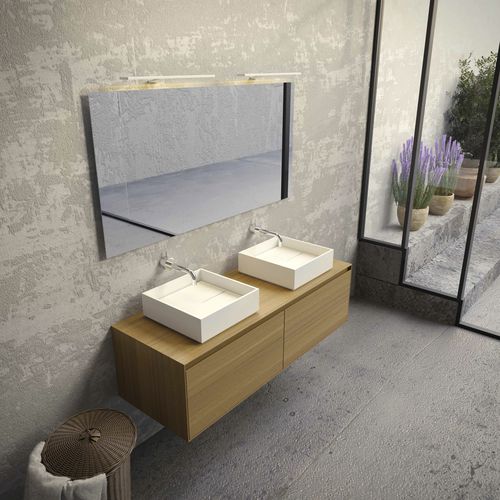 双台盆柜 - THIN LINE - NOVEL BATHROOM FURNITURE - 壁挂 / 栎木 / 胡桃木