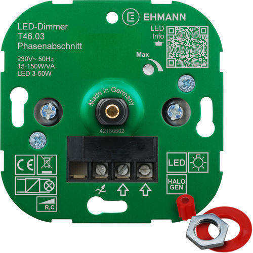 按钮式开关调光器 - T46.03 - Bodo Ehmann GmbH - 旋转 / 电子 / 暗装