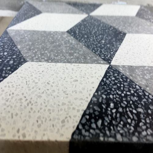 仿水磨石水泥花砖 - VT20-007 - Viet Tiles Corporation - 哑光 / 室内 / 地面