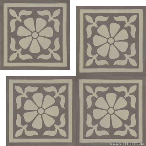 室内水泥花砖 - V15-005 - Viet Tiles Corporation - 地面 / 墙面 / 15x15 cm