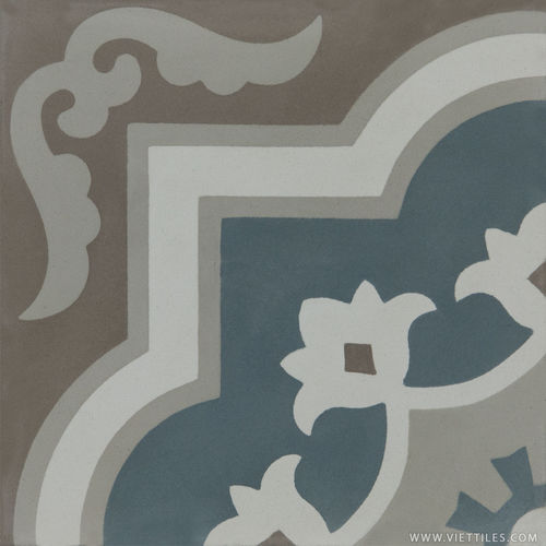 室内水泥花砖 - V20-013 - Viet Tiles Corporation - 浴室 / 厨房 / 客厅