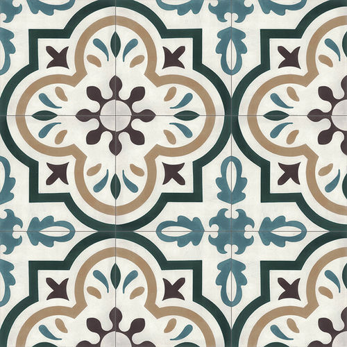 室内水泥花砖 - V20-513 - Viet Tiles Corporation - 户外 / 地面 / 墙面