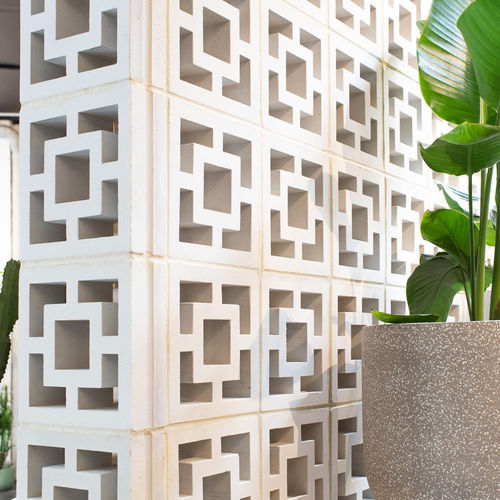 中空混凝土块 - VCB30-003-1000 SQUARES - Viet Tiles Corporation - 用于花园围栏 / 墙面 / 高强度