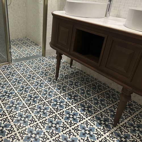 哑光水泥花砖 - V20-212 - Viet Tiles Corporation - 室内 / 浴室 / 厨房