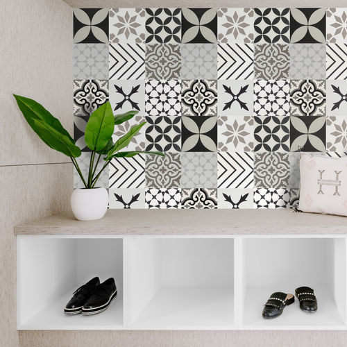 水泥水泥花砖 - BLACK WHITE - Viet Tiles Corporation - 室内 / 户外 / 浴室