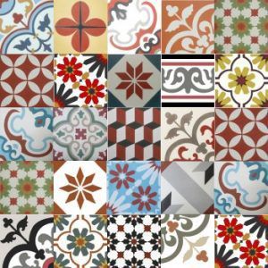 拼接式水泥花砖 - RED BROWN YELLOW - Vietnam cement tile corp - 室内 / 地面 / 墙面