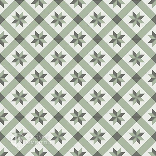 室内水泥花砖 - CTS 11.8 - Vietnam cement tile corp - 地面 / 墙面 / 20x20 cm