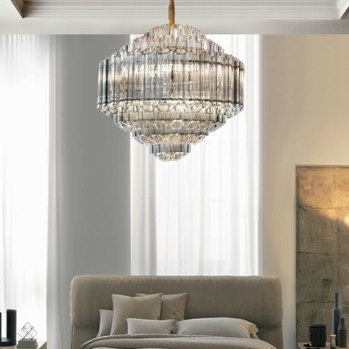 现代风格枝形吊灯 - LUX - K-LIGHTING - 玻璃 / 不锈钢 / 8灯泡