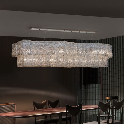 现代风格枝形吊灯 - LINE ATENAS L220C - K-LIGHTING - 铬制 / 抛光黄铜 / 商用