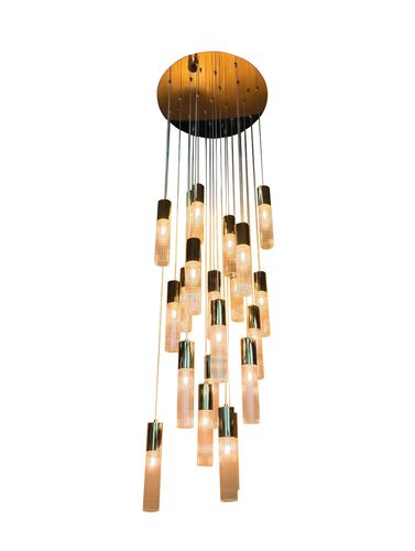现代风格枝形吊灯 - LINE MEDIUM - K-LIGHTING - 玻璃 / 金属 / 瀑布型