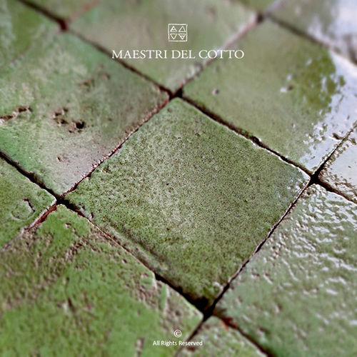 赤陶砖 - COTTO SMALTATO VERDE INVECCHIATO - MAESTRI DEL COTTO - 珐琅 / 室内 / 浴室