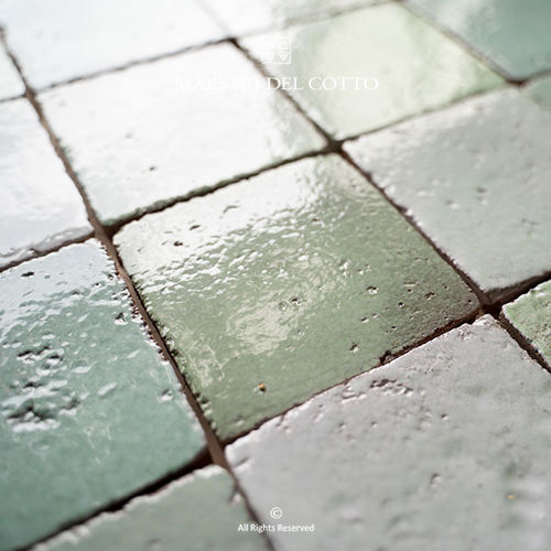 赤陶砖 - COTTO SMALTATO VERDE PRATO - MAESTRI DEL COTTO - 珐琅 / 用于室内 / 浴室