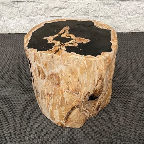 现代风格边桌 - LOREN - ARRELART - 硅化木 / 石化木桌脚 / 椭圆