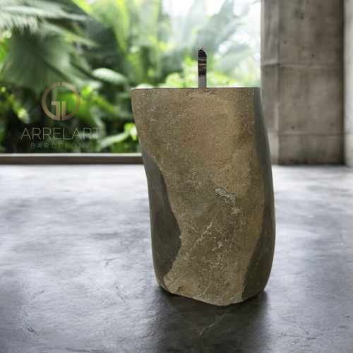 落地式台盆 - ANDREW - ARRELART - Riverstone® 材质 / 手工 / 有机
