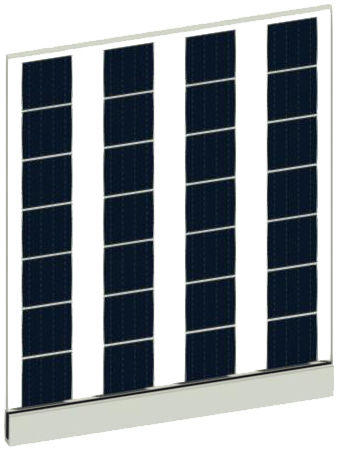 阳台光伏面板 - SI-ESF-M-BIPV-BL-P156-28 - Solar Innova Green Technology - 单晶 / 双镜片 / BIPV