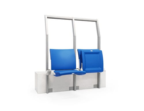 收纳式阶梯看台 - RailSeat ARC Lite - FERCO SEATING SYSTEMS M SDN BHD - 用于室外 / 用于运动设施 / 塑料