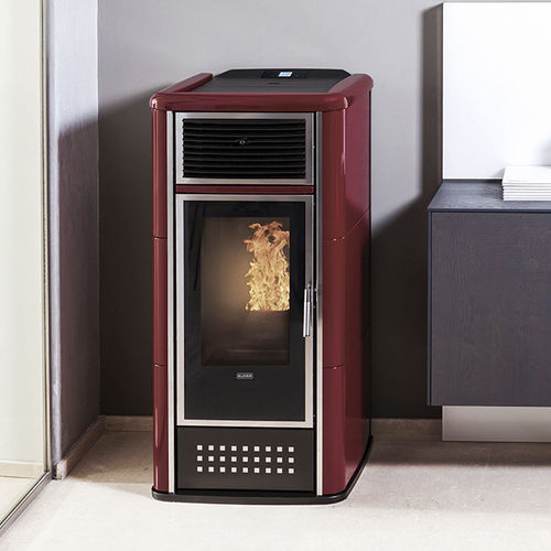 颗粒采暖火炉 - BELVEDERE 28 - Klover - 20 kW...50 kW / 独立式 / 现代风格