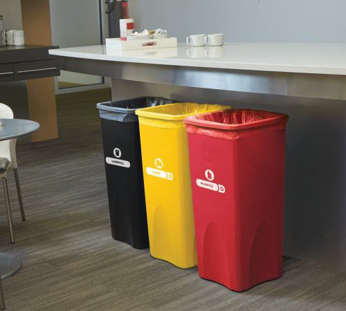 储存容器垃圾桶 - UNTOUCHABLE® : SQUARE - Rubbermaid Commercial Products - 垃圾分类 / 树脂 / 带盖