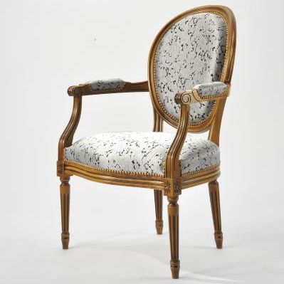 圆椅背椅子 - Chaises and Co - 路易十六风格 / 室内 / 布料